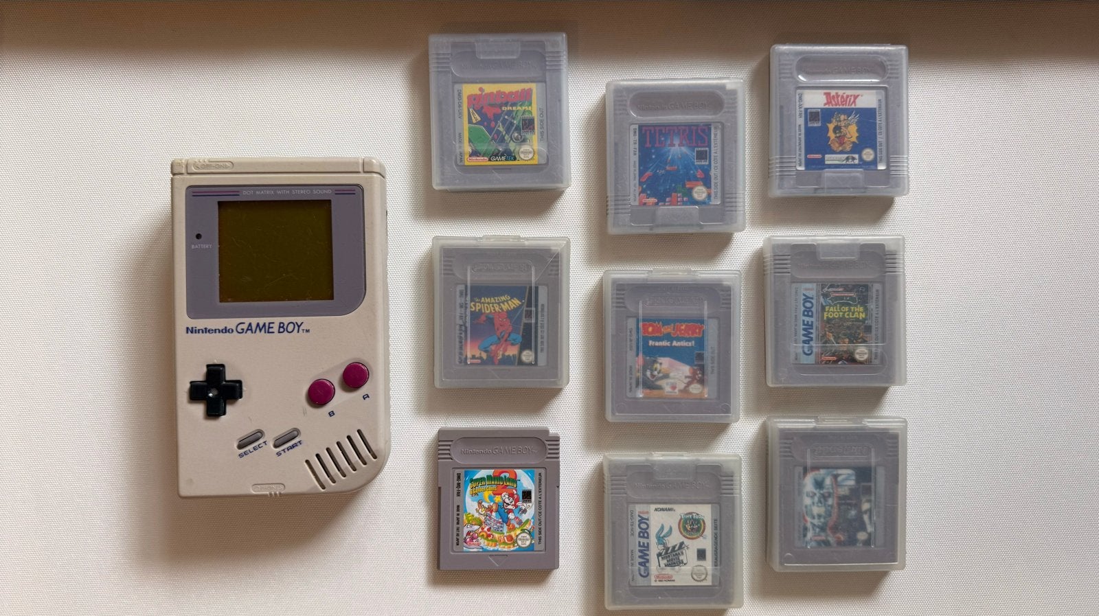 Nintendo Game Boy Classic met 9 spellen - Vintage Gaming, Avontuur en Actie, Gebruikt, 1 speler, Ophalen of Verzenden