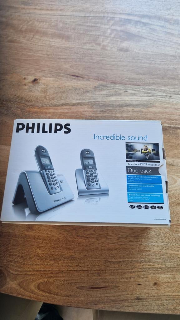 Philips DECT Huistelefoon Duo Pack - Zo goed als nieuw, Ophalen of Verzenden, Zo goed als nieuw, 2 handsets