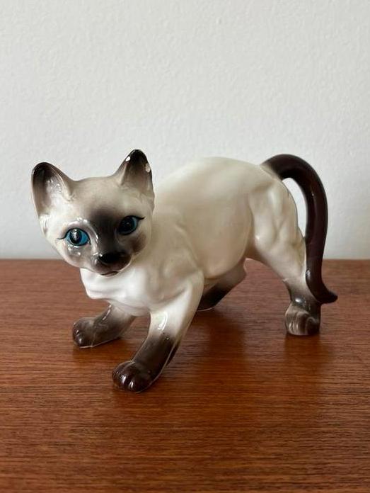 Vaga porseleinen beeldje kat, Antiek en Kunst, Ophalen of Verzenden