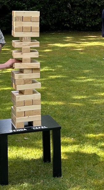 verhuur XL houten jenga spel, Hobby en Vrije tijd, Ophalen, Zo goed als nieuw, Verjaardag