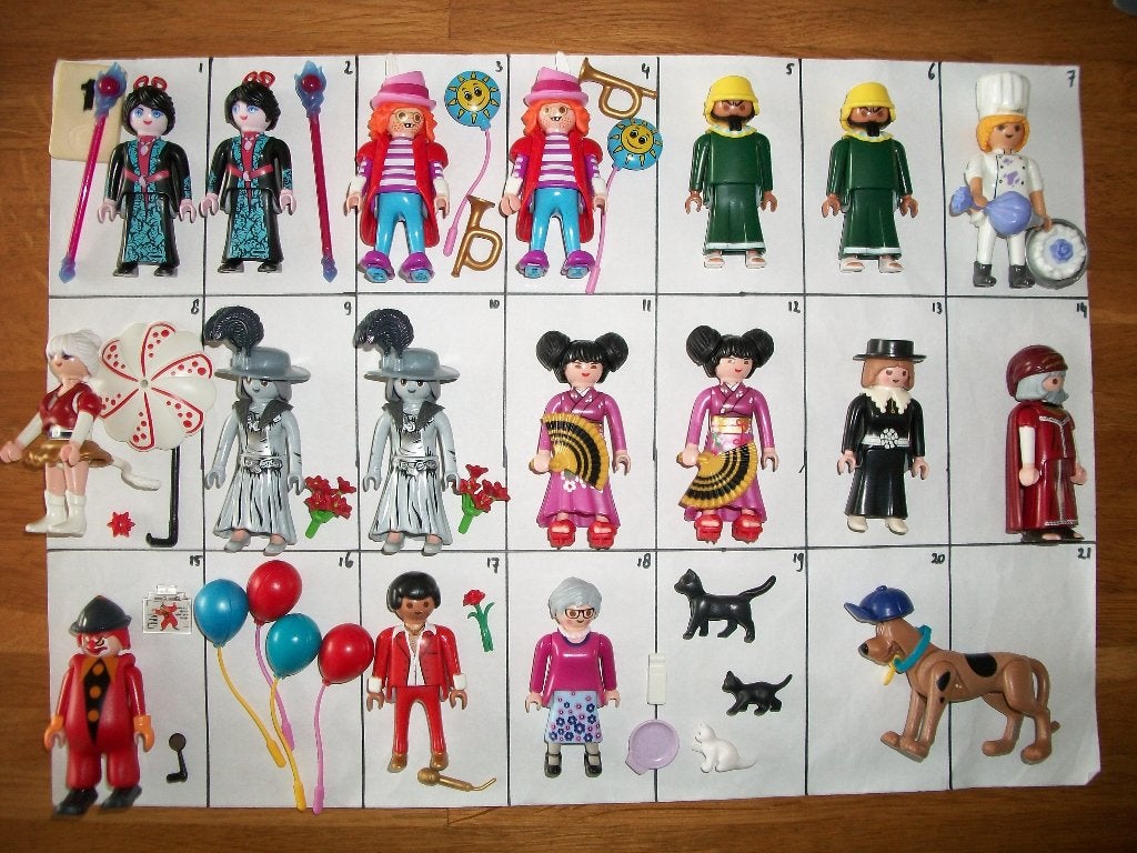 Figures serie 22 en 24 / poppetjes / figuren / clown /ridder, Ophalen of Verzenden, Nieuw, Complete set, Figuren