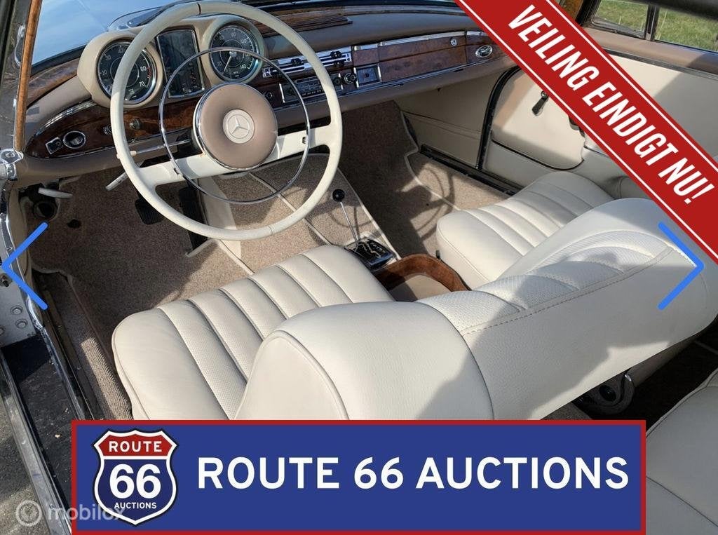 Mercedes-Benz 220 SEb Coupe | 1962 | Route 66 Auctions, Auto's, Oldtimers, Overige carrosserieën, Zwart, Mercedes-Benz, Bedrijf