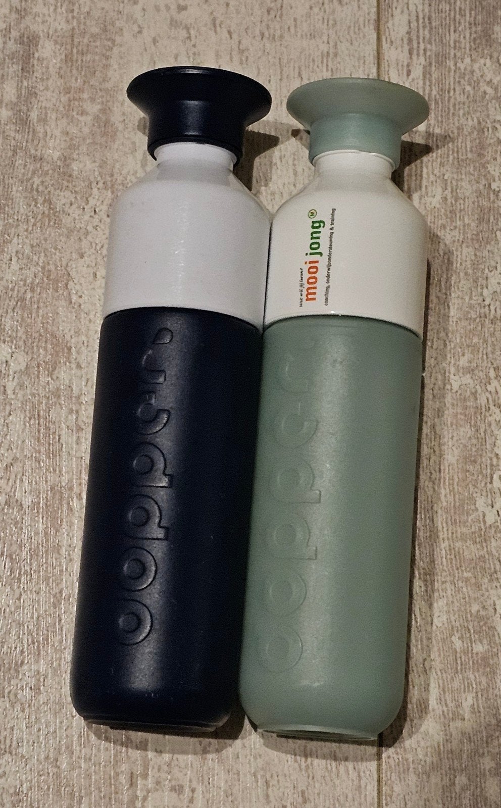 Dopper waterflessen - 2 stuks (blauw en groen), Ophalen of Verzenden, Zo goed als nieuw
