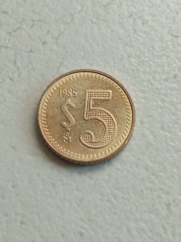 Mexico 5 pesos 1985., Postzegels en Munten, Munten | Amerika, Ophalen of Verzenden, Midden-Amerika, Losse munt