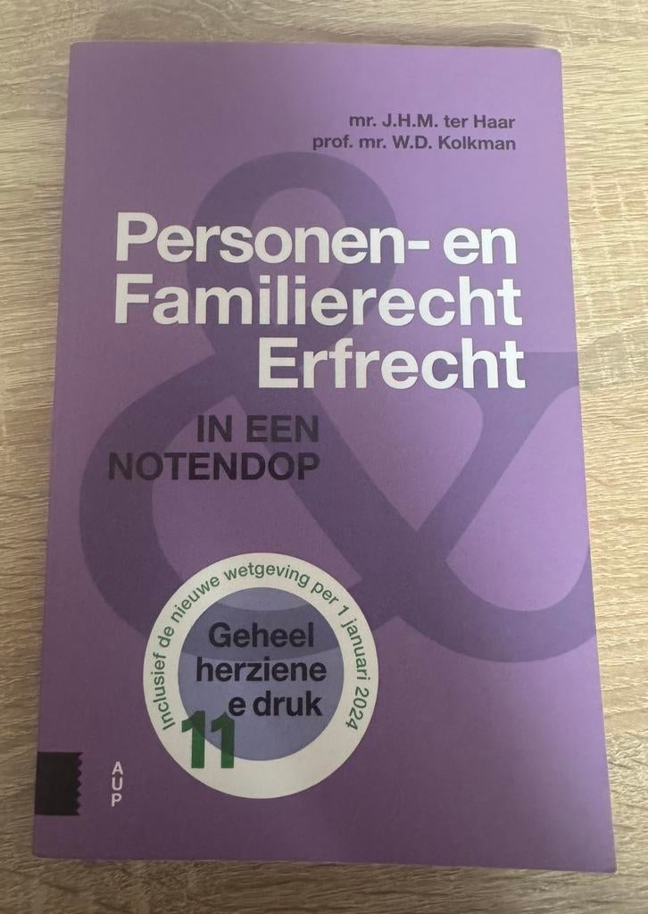 W.D. Kolkman - Personen- en Familierecht en Erfrecht, Sociale wetenschap, Ophalen of Verzenden, Zo goed als nieuw, W.D. Kolkman; J.H.M. ter Haar