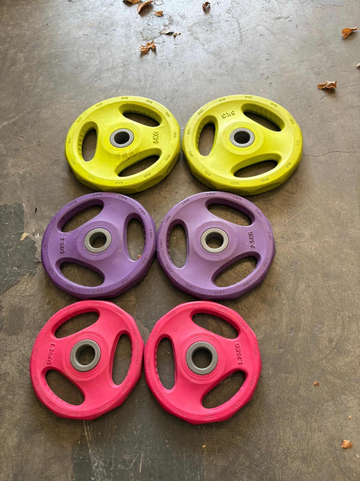 17,5 kg halter schijven set 30 mm gewichten, Gebruikt, Halter schijven, Ophalen of Verzenden, Gewichten