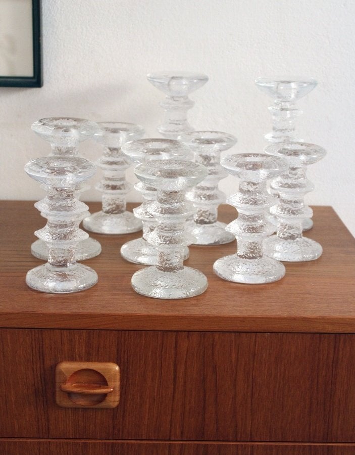 Iittala Festivo kandelaar 1966 ontwerp Timo Sarpaneva, -, -, Ophalen of Verzenden, Glas