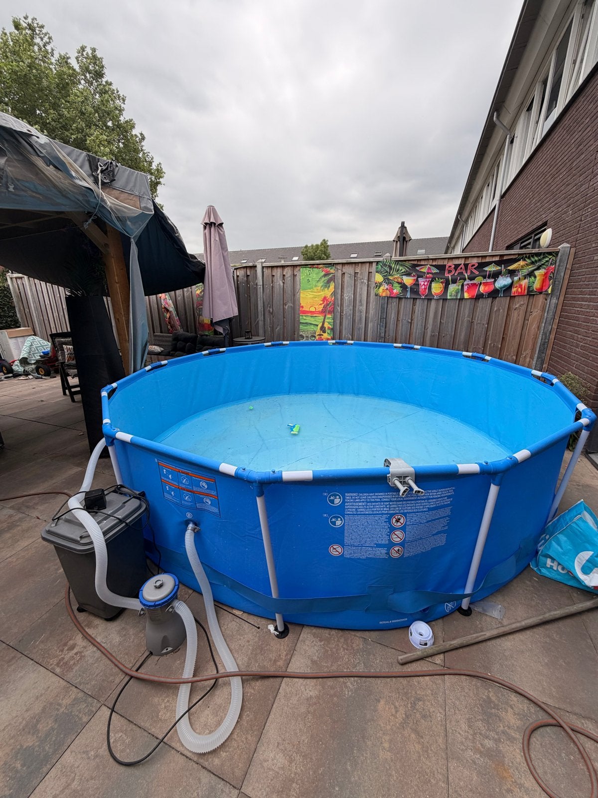 Bestway zwembad met filterpomp 366, Ophalen, Gebruikt, 80 tot 120 cm, Rond