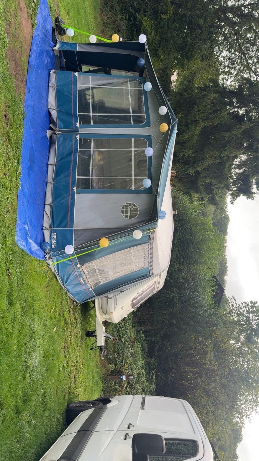 Voortent caravan maat 9, Caravans en Kamperen, Tenten, Ophalen, Gebruikt