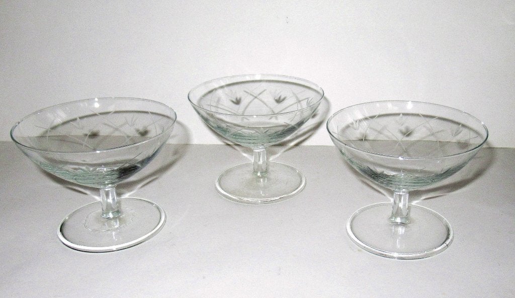 Vintage liquor of cognac glazen set karaf met drie glaasjes., Antiek en Kunst, Antiek | Glas en Kristal, Ophalen of Verzenden