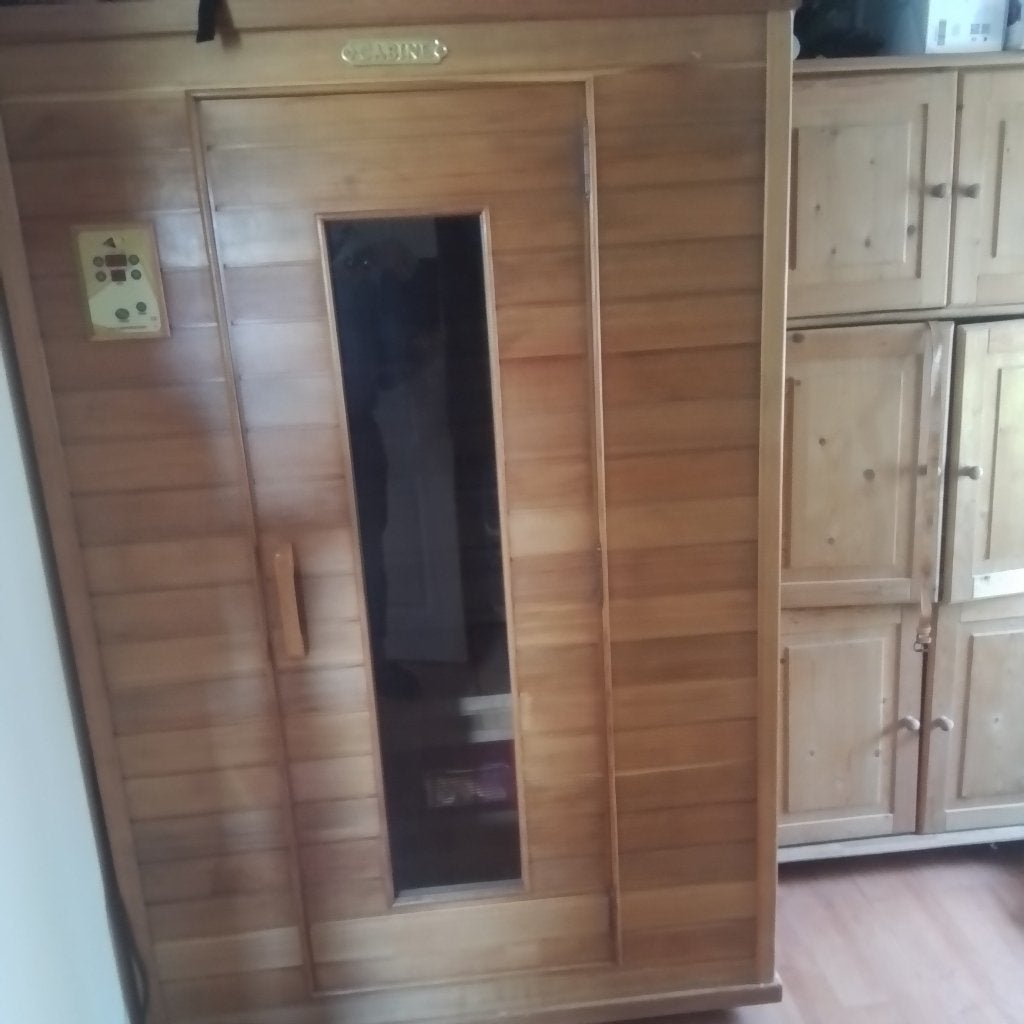 Te koop 2 persoons sauna, Ophalen, Gebruikt, Infrarood, Complete sauna