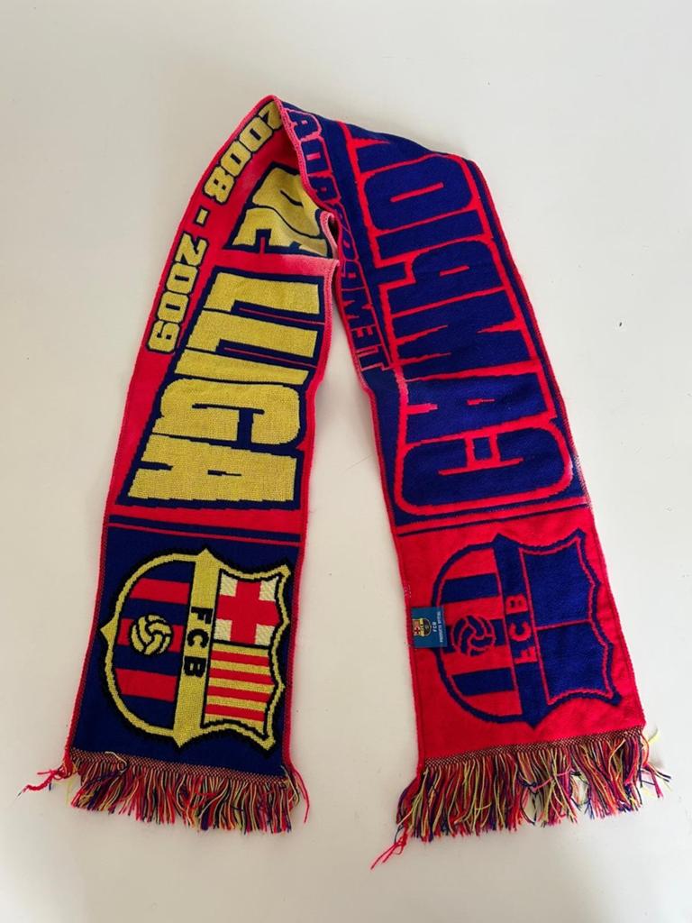 FC Barcelona Sjaal - Champions de Lliga 2008-2009, Overige maten, Ophalen of Verzenden, Zo goed als nieuw, Sjaal