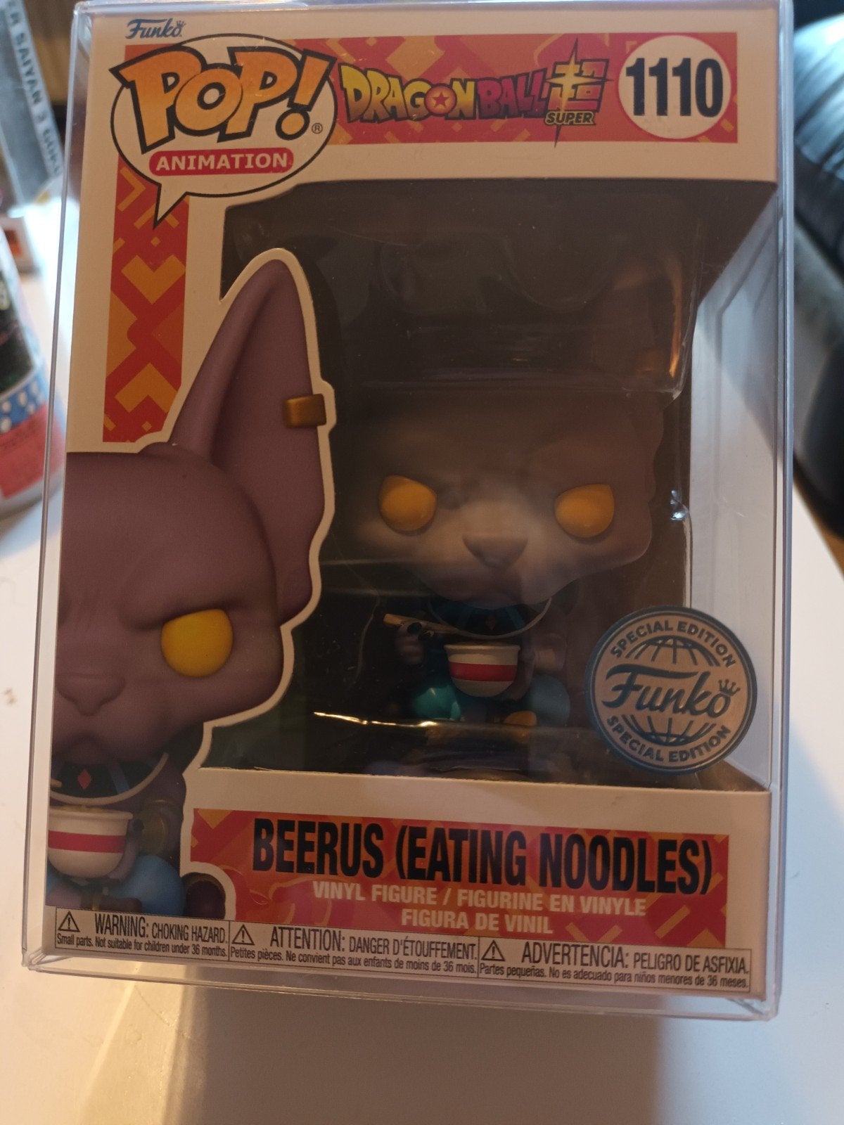 Funko Pop! Dragon Ball Super Beerus (Eating Noodles) #1110, Ophalen of Verzenden, Nieuw