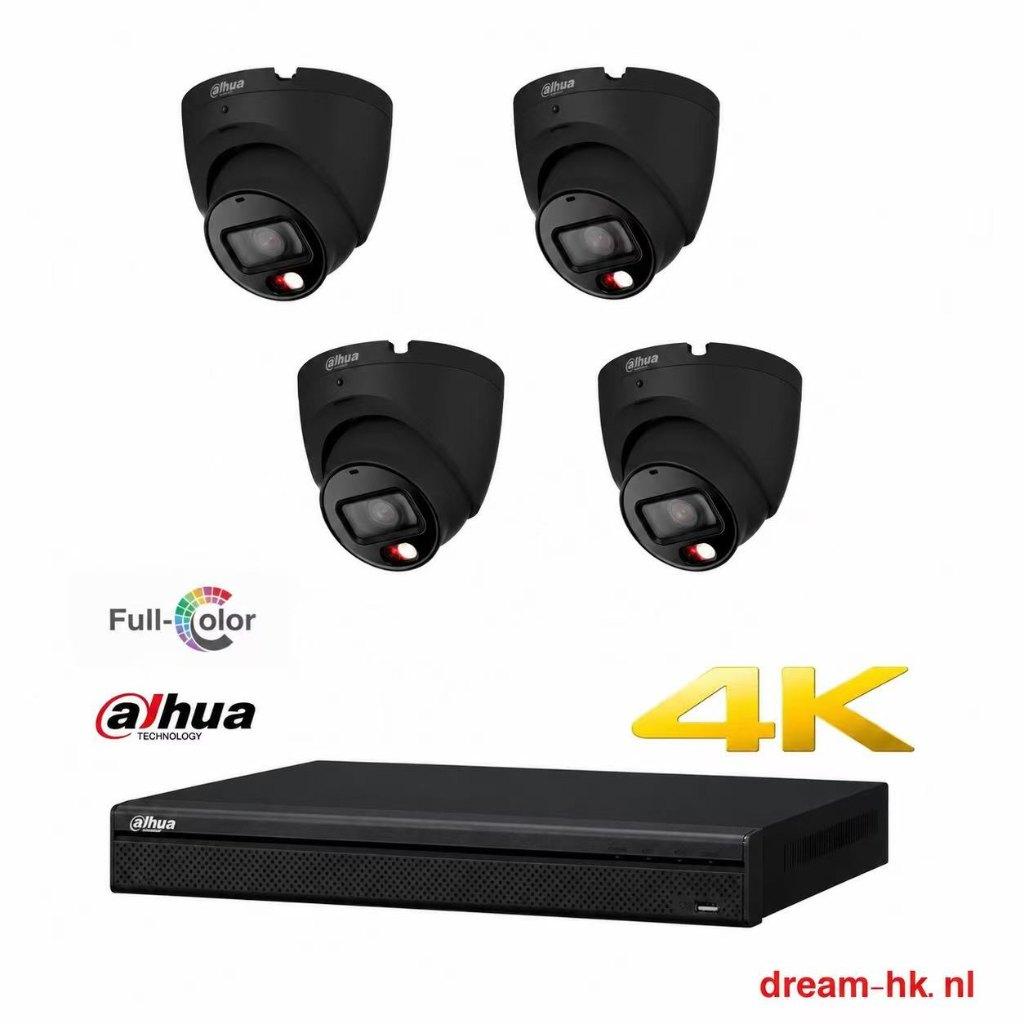 6MP Dahua Full Color IP POE set/4CH NVR+4x camera(met audio)