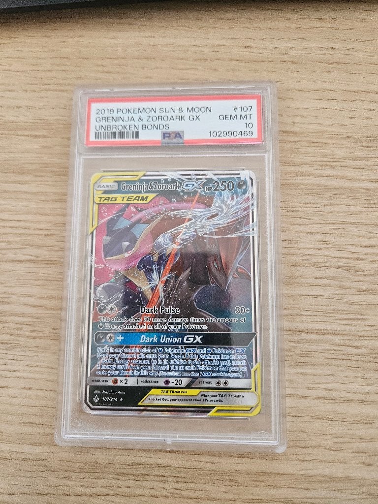 Pokemonslab greninja & Zoroark, Ophalen of Verzenden, Zo goed als nieuw, Losse kaart