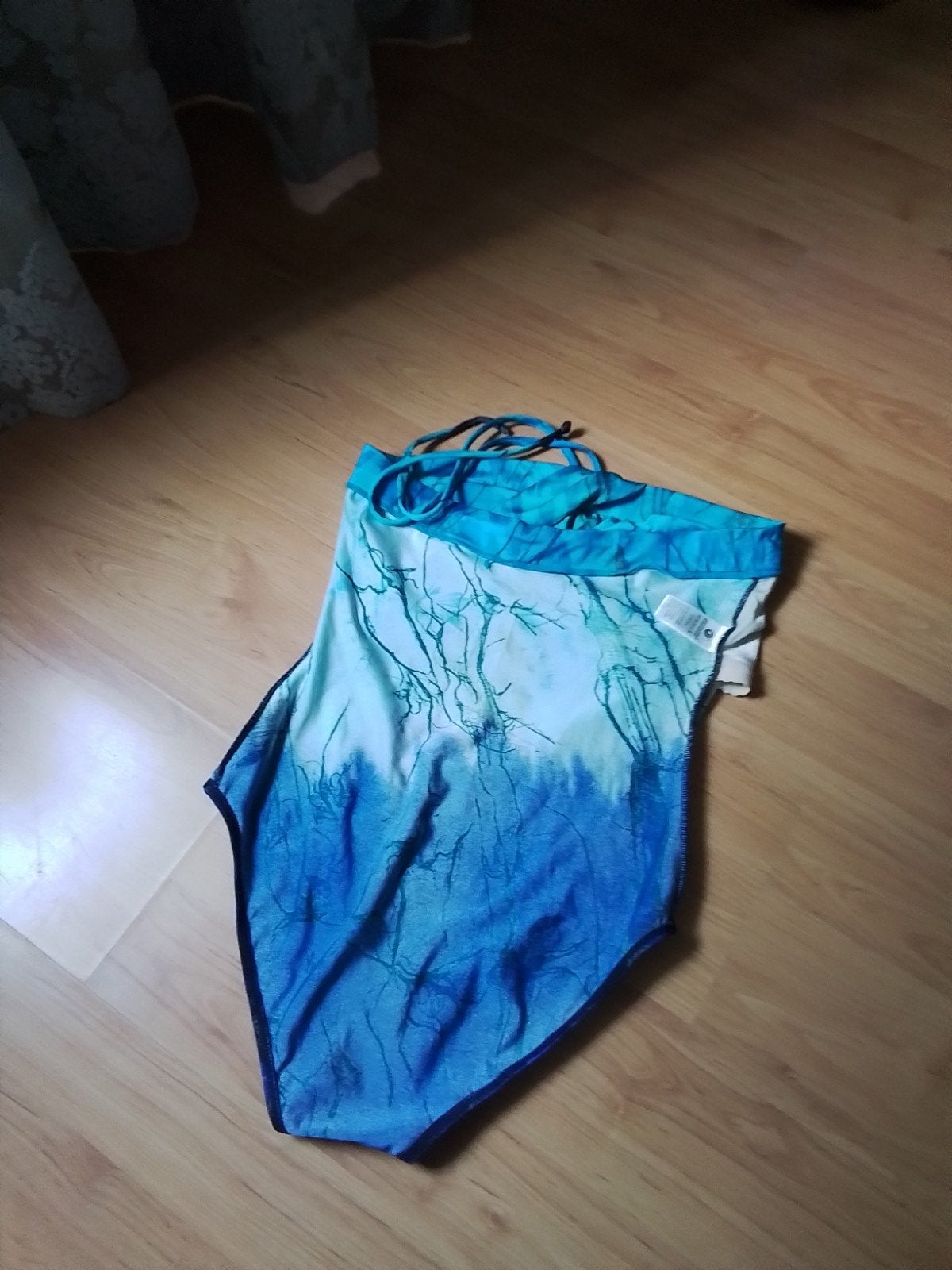 Stijlvol blauw badpak met uniek patroon, Ophalen, Blauw, Badpak, Onbekend
