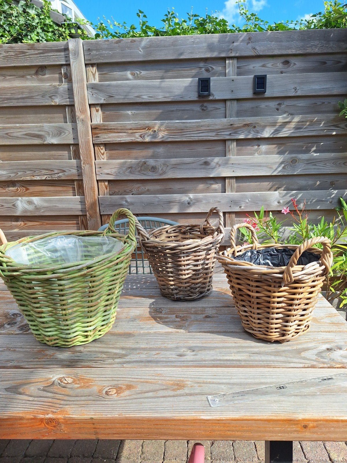 3 mooie rieten manden, Ophalen, Rond, Minder dan 30 cm
