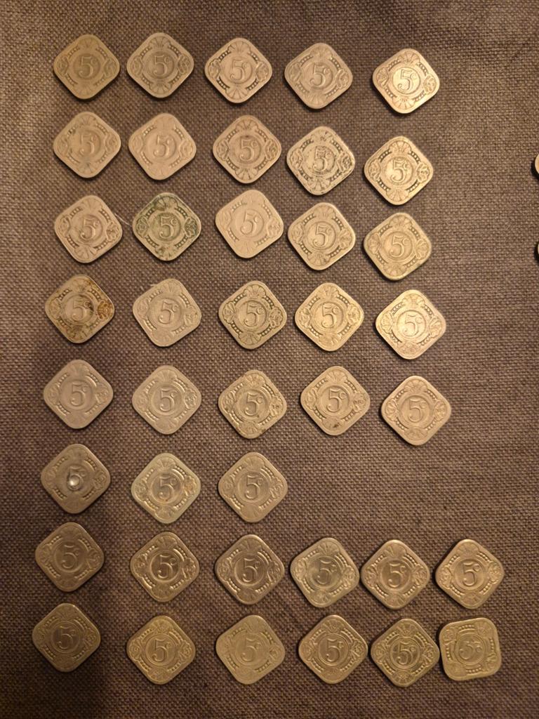 40 stuks 5 cent Wilhelmina, Postzegels en Munten, Munten | Nederland, Ophalen of Verzenden, Koningin Wilhelmina, 5 cent, Setje
