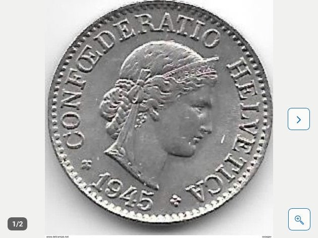 switzerland 10 rappen 1945 km 27 xf, Ophalen of Verzenden, Overige landen, Losse munt