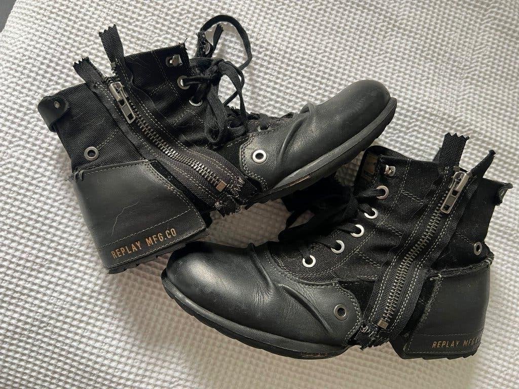 Replay Clutch boots maat 45 zwart, Verzenden, Zwart, Boots, Zo goed als nieuw