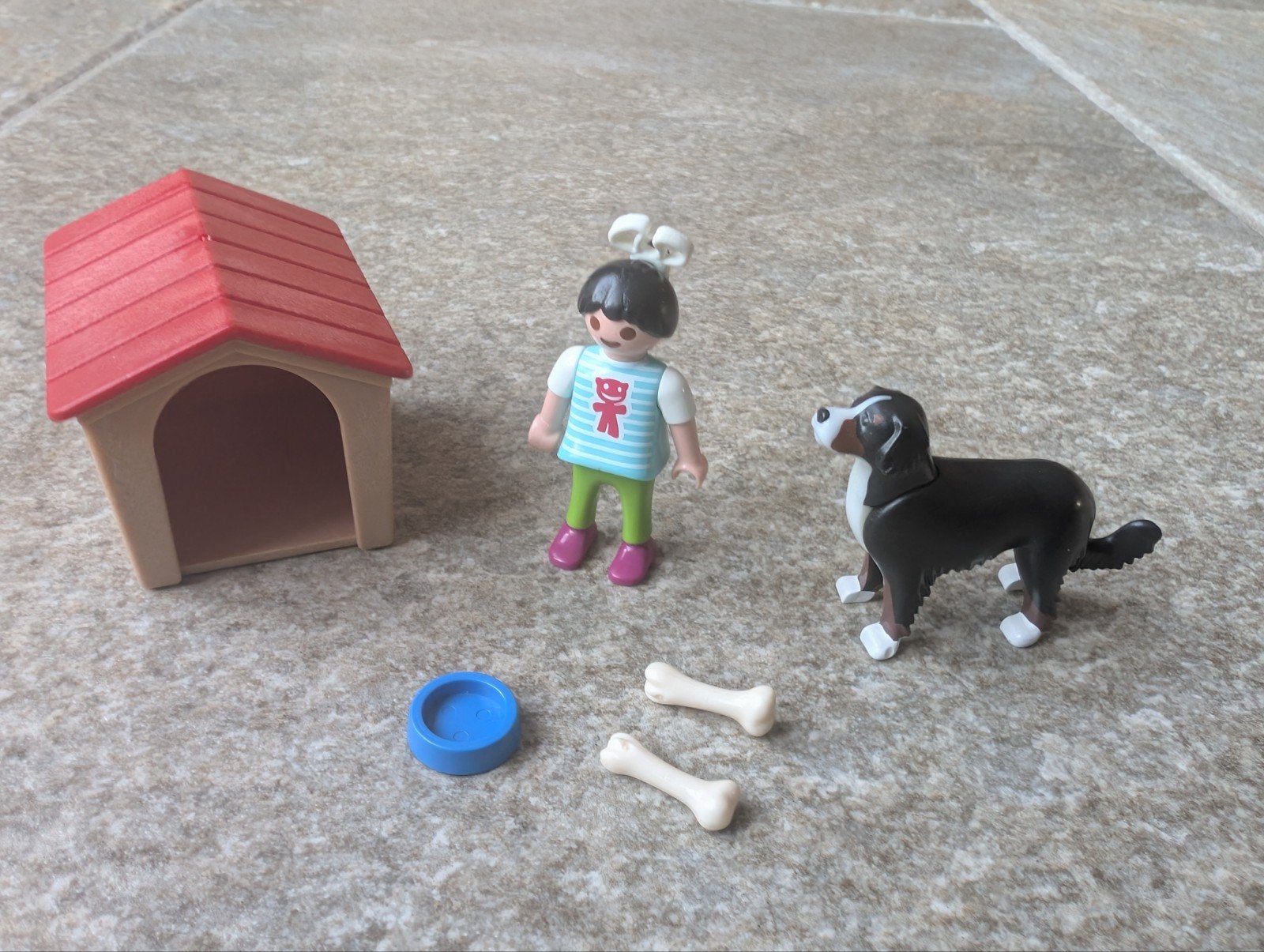 Playmobil 70136 Meisje met Berner Sennen hond COMPLEET, Ophalen of Verzenden, Zo goed als nieuw, Complete set