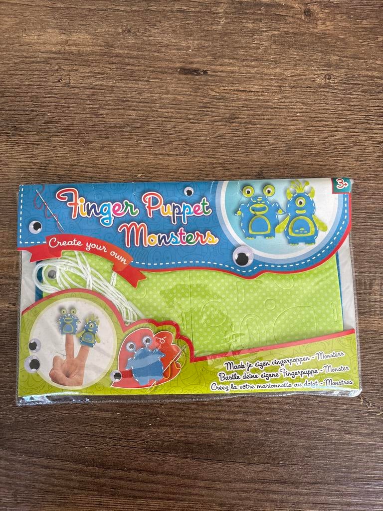 DIY Vingerpop Monsters Knutselset - Maak je eigen poppen, Fantasie, Textiel, Nieuw, Meerkleurig