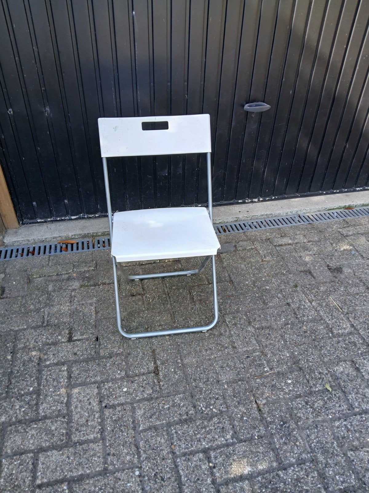 6 witte klapstoelen van ikea, Tuin en Terras, Ophalen, Zo goed als nieuw, Kunststof