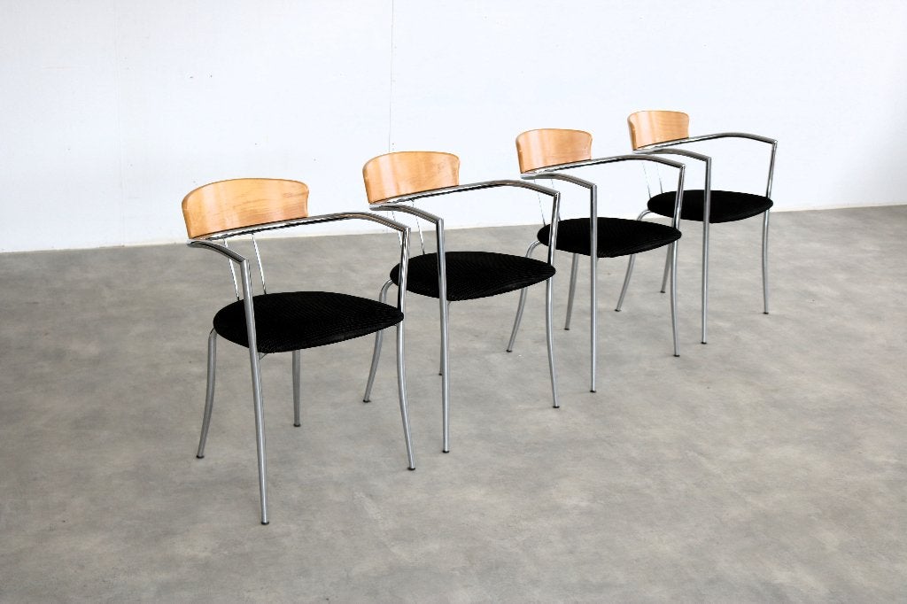 vintage stoelen | eetkamerstoelen | Effezeta | jaren 80, Gebruikt, Bruin, ., Ophalen of Verzenden