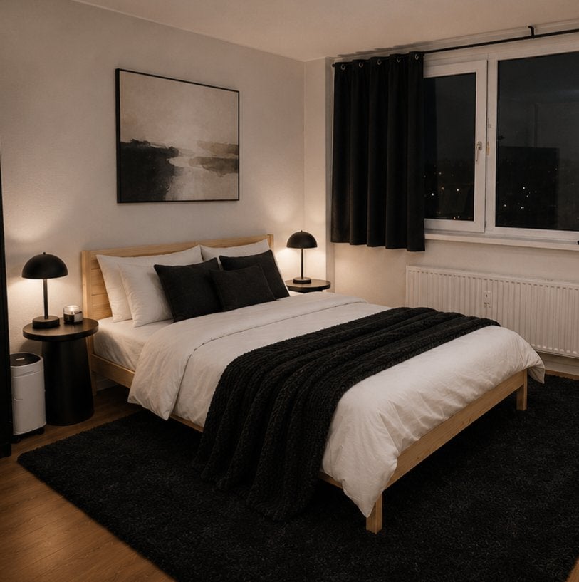 Bed Frame + Mattress (Free Mattress Protector) Good as new!, Ophalen, Bruin, Tweepersoons, 140 cm
