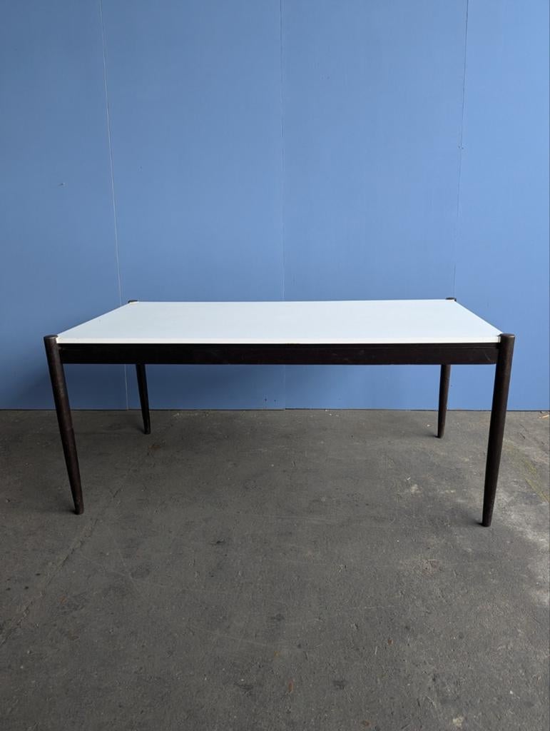 Witte eettafel -Pastoe- formica en wenge, Ophalen, Gebruikt, 100 tot 150 cm, 50 tot 100 cm