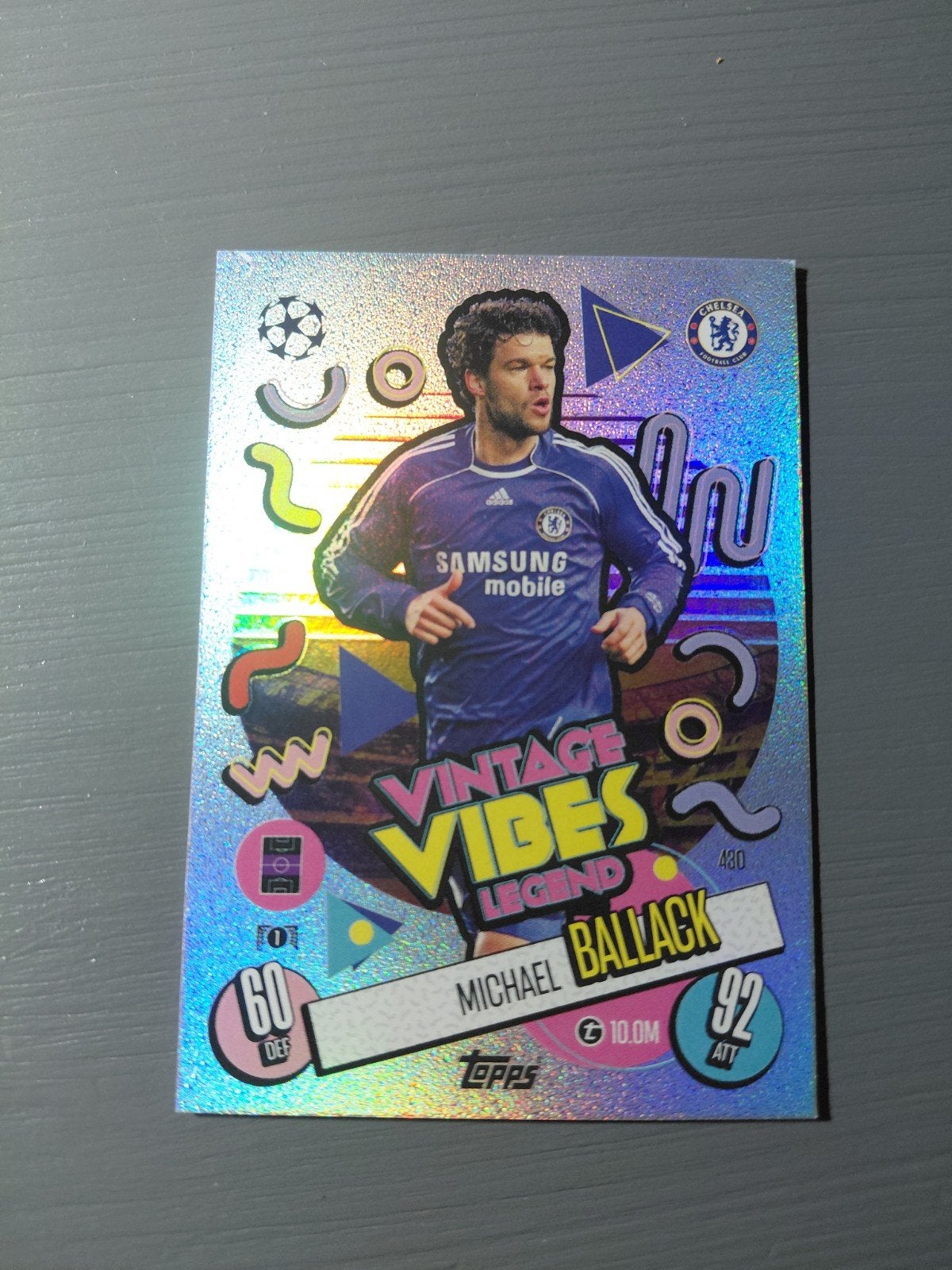 michael ballack (chelsea) vintage vibes legend topps, Verzamelen, Ophalen of Verzenden, Nieuw, Buitenlandse clubs, Spelerskaart