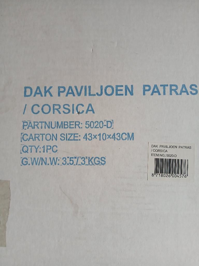 Paviljoen  tent dak donker grijs, Ophalen, Minder dan 4 meter, Nieuw, Paviljoen