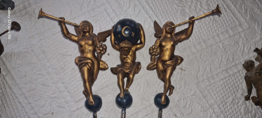 Friese staartklok houten poppen set antiek, Ophalen of Verzenden
