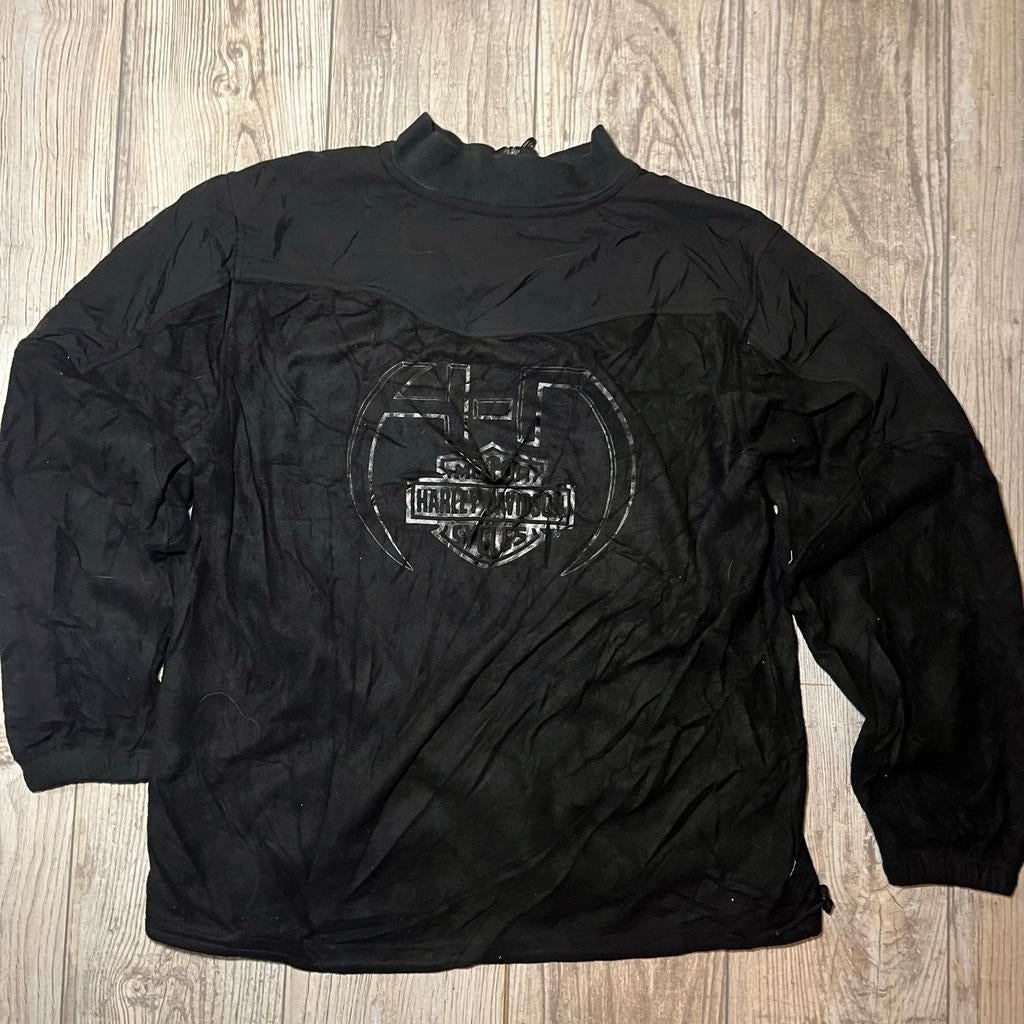 Harley Davidson Half Zip Trui, Ophalen of Verzenden, Zo goed als nieuw, Maat 52/54 (L), Zwart