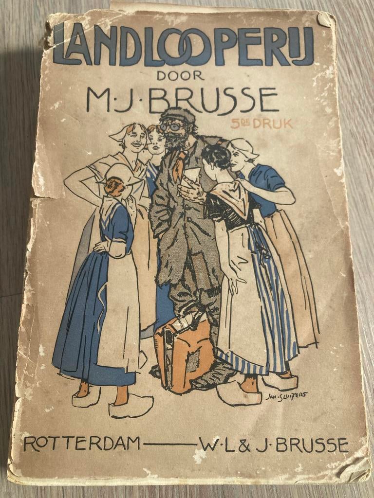 M.J. Brusse Landlooperij. Omslag van Jan Sluijters. Zeldzaam, Ophalen of Verzenden, Gelezen, Nederland