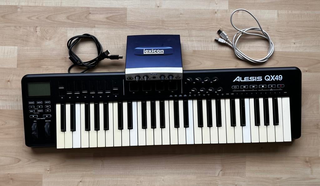 Lexicon Alpha Interface & Alesis MIDI Keyboard, Zo goed als nieuw, Aanslaggevoelig, Ophalen, 49 toetsen
