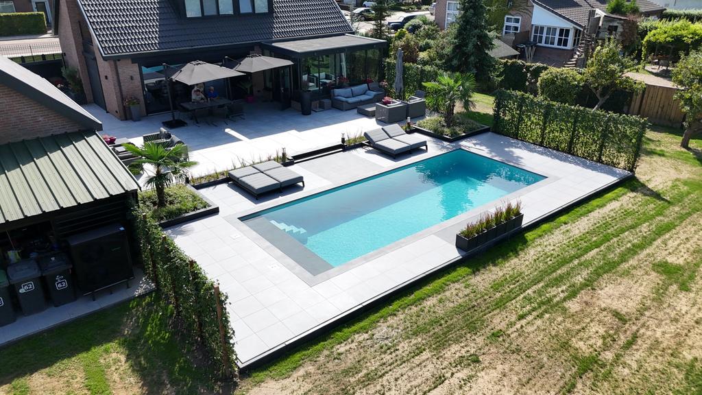 Bouwkundig zwembad | 1000 x 400 x 150 cm | all-in, 300 cm of meer, Zo goed als nieuw, Rechthoekig, Ophalen