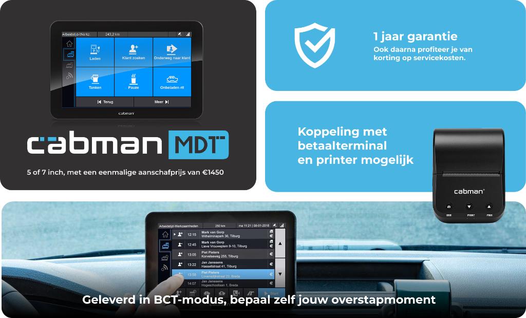 CABMAN MDT/CDT VANAF 35,00 PER MAAND !! MET KORTINGSKNOP !!, Koeriersdiensten