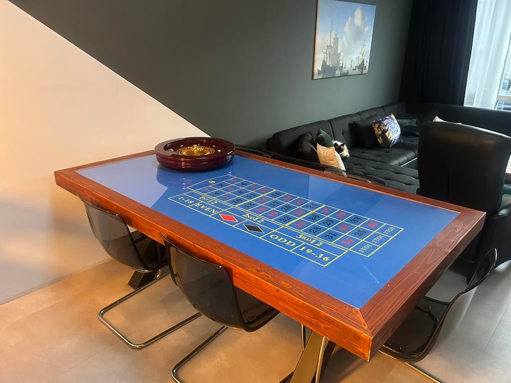 Roulette Tafel - Uniek en Stijlvol!, Ophalen, 100 tot 150 cm, Eikenhout, 200 cm of meer