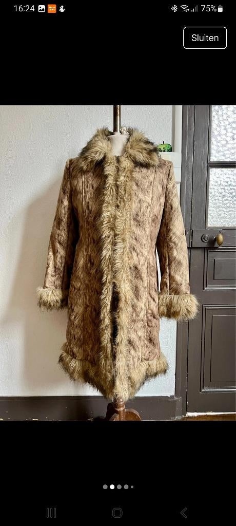 Mooi aparte afgaanse jas, Kleding | Dames, Jassen | Winter, Ophalen of Verzenden, Zo goed als nieuw, Maat 38/40 (M), Bruin