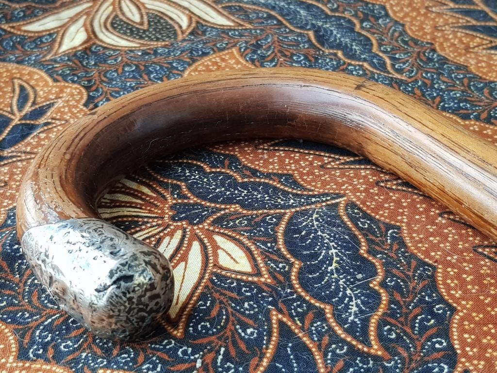 Mooie antieke wandelstok uit Engeland met zilver 89,5 cm., Ophalen of Verzenden