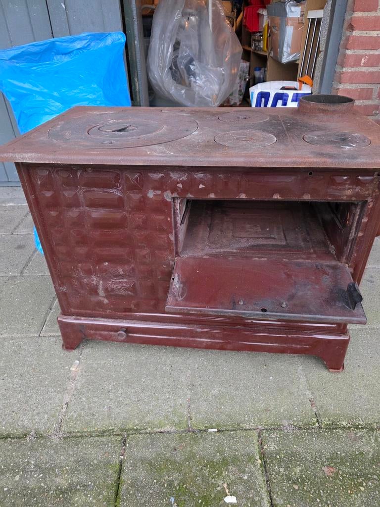 Gietijzeren Hout-/Kolenkachel (Kuzine), Ophalen of Verzenden, Gebruikt, Hout, Houtkachel
