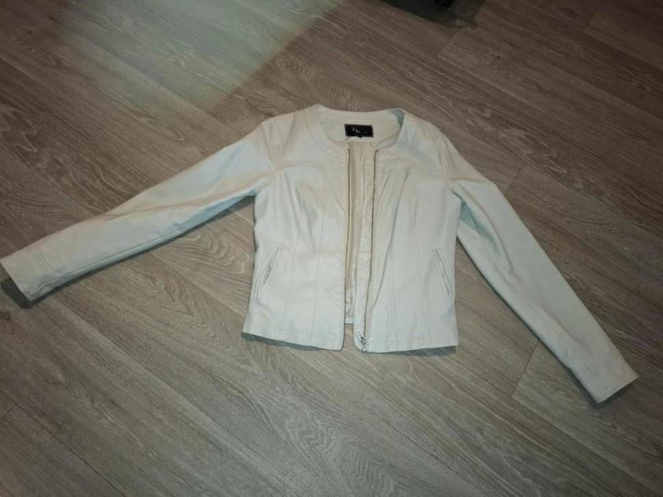 Leuk nep leer jasje, Kleding | Dames, Ophalen of Verzenden, Zo goed als nieuw, Zwart