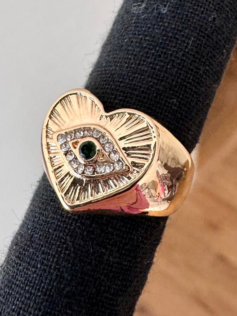 Ring hart van shoeby maat 17mm, Sieraden, Tassen en Uiterlijk, Ringen, Zo goed als nieuw, 17 tot 18, Dame, Goud