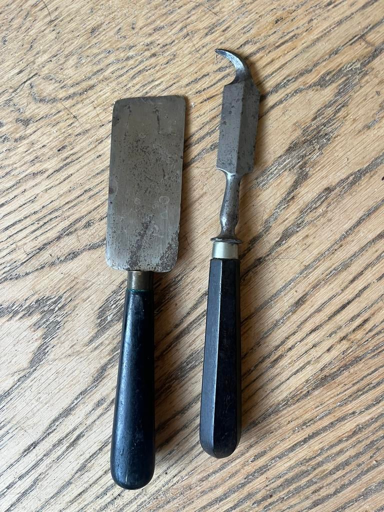 Gereedschap leer of hout gemerkt JS Amsterdam, Antiek en Kunst, Ophalen of Verzenden