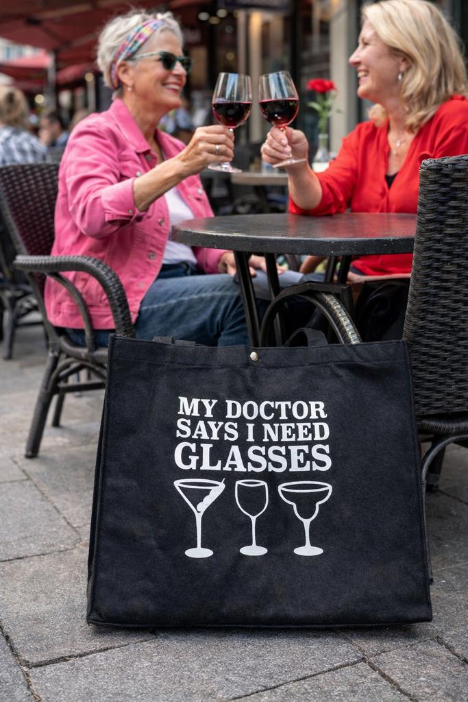 Zwarte vilten tas met tekst, Ophalen of Verzenden, Nieuw, Zwart, Shopper