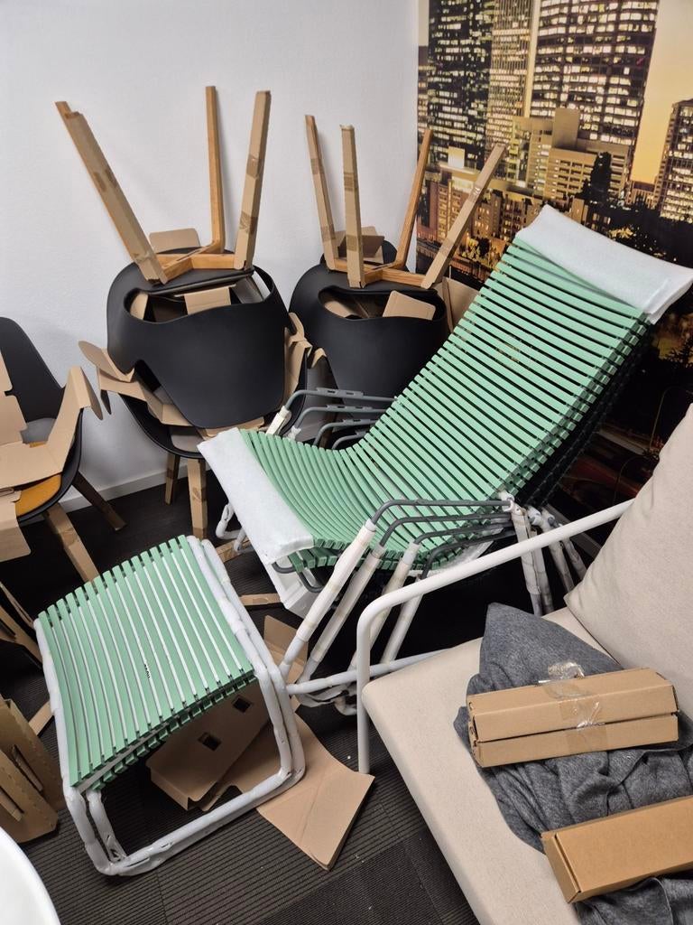 Nieuwe houe click lounge en footrest div kleuren direct besc, Tuin en Terras, Tuinstoelen, Nieuw, Ophalen