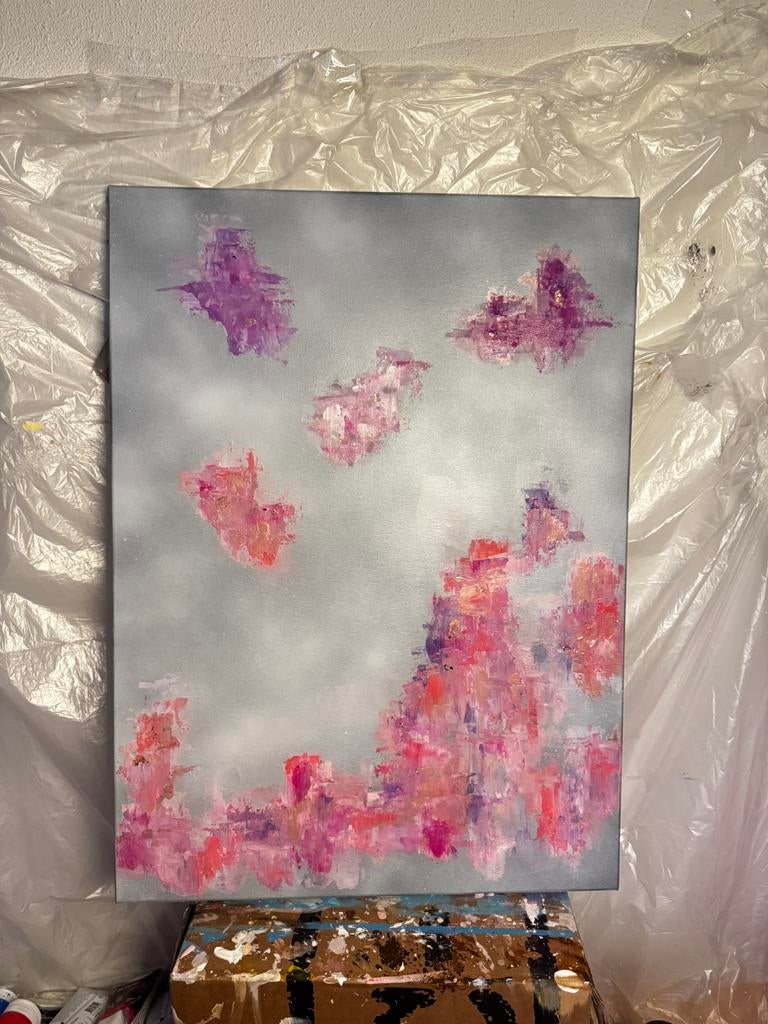Abstract art 55x75cm, Verzenden