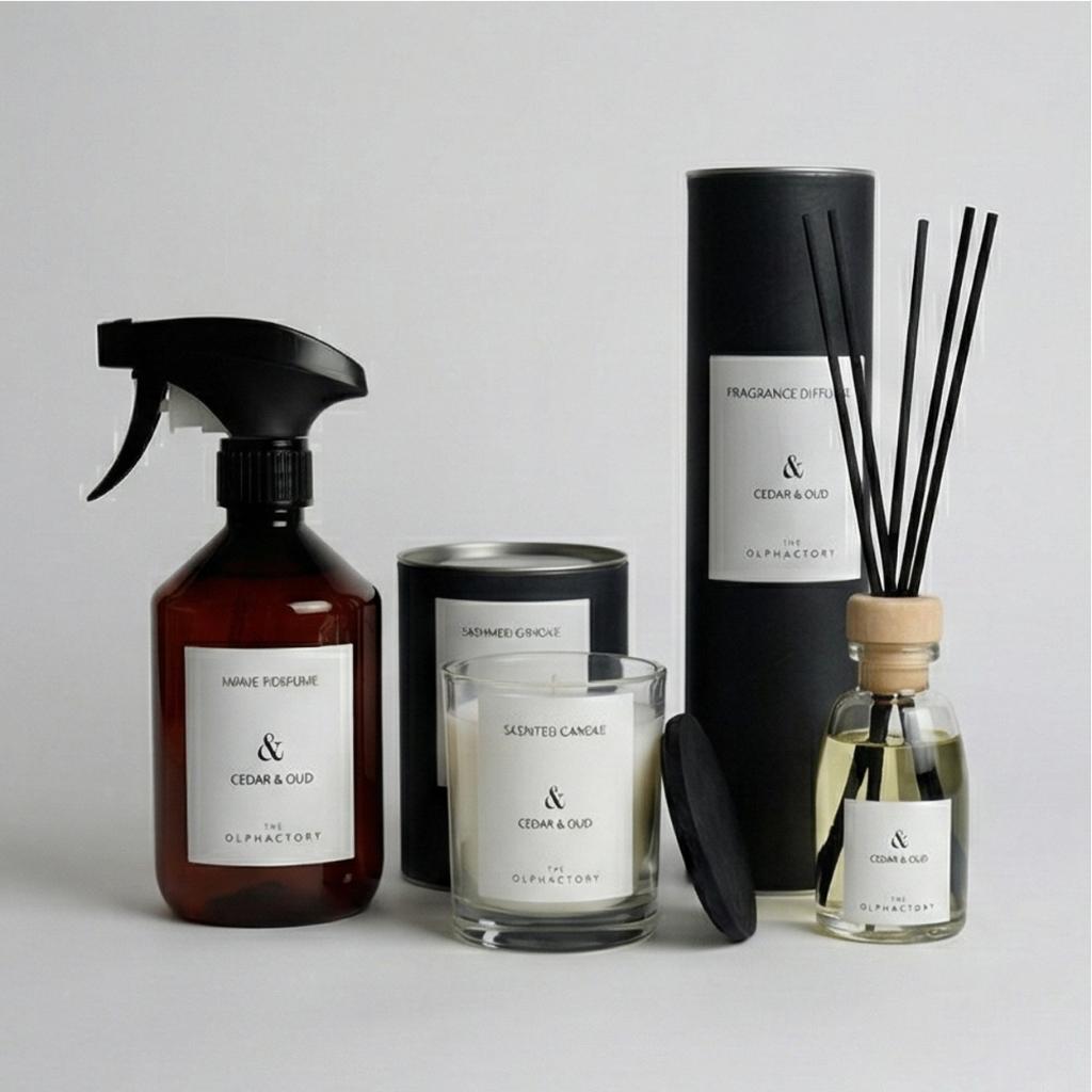 Interieurspray - Geurkaars - Geurstokjes - Olphactory - Oud, Overige materialen, Verzenden, Nieuw, Kaars