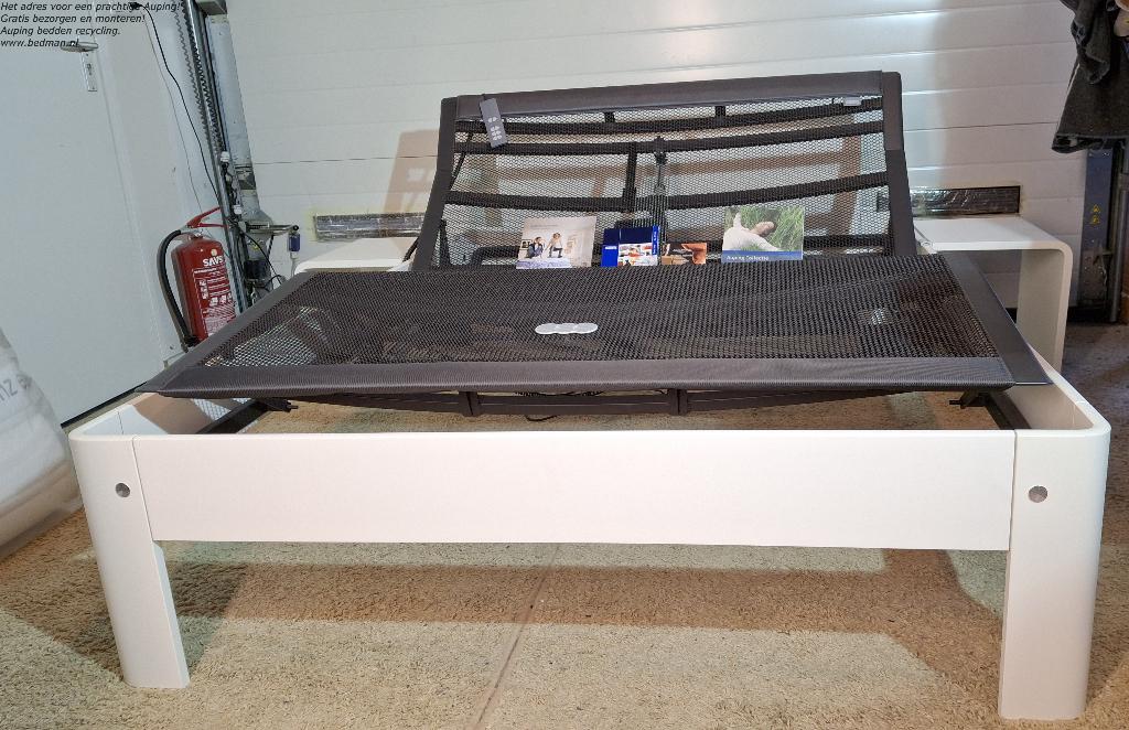 Prachtige Auping Auronde 1000,140x200cm. Gratis bez/mont!, Huis en Inrichting, Slaapkamer | Bedden, Verstelbaar, Wit, Tweepersoons